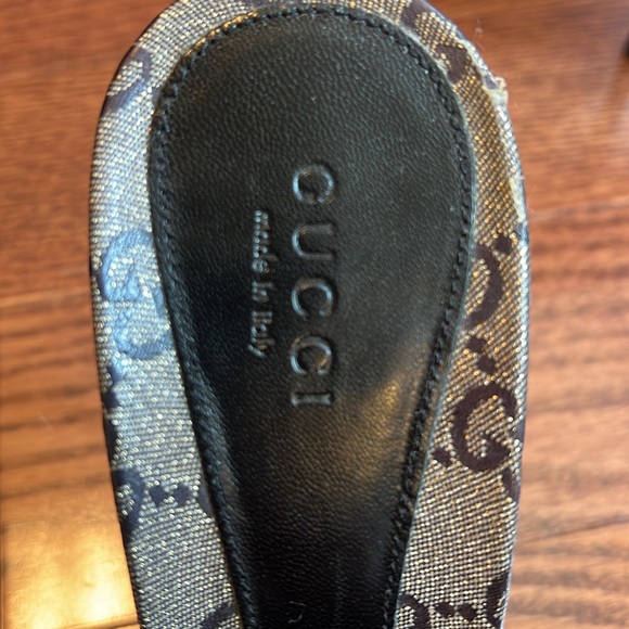 Gucci Black GG Crystal Lame Horsebit Slide Muels - Picture 4 of 5